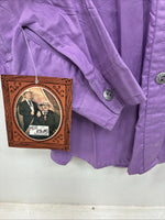 New Women’s Mine & Buklnpurple Long Sleeve Button Up Size Medium 3B-7 