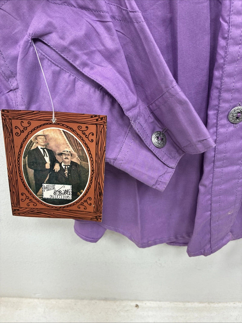 New Women’s Mine & Buklnpurple Long Sleeve Button Up Size Medium 3B-7 