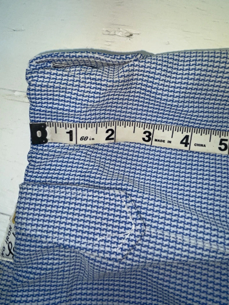 New Vintage Blue Checkered Dickson Jenkins Polyester Pants #536 ZZ-41