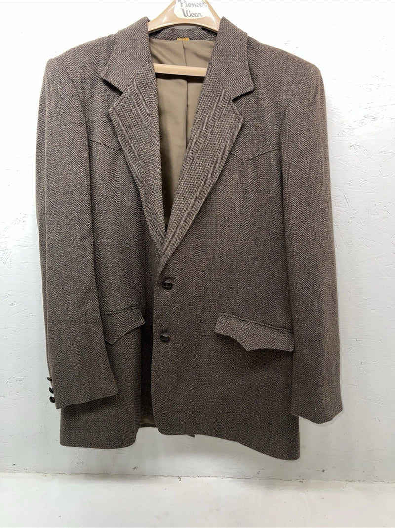 New Men’s Pioneer Wear Brown Suit Jacket 46L #12580 HH-605