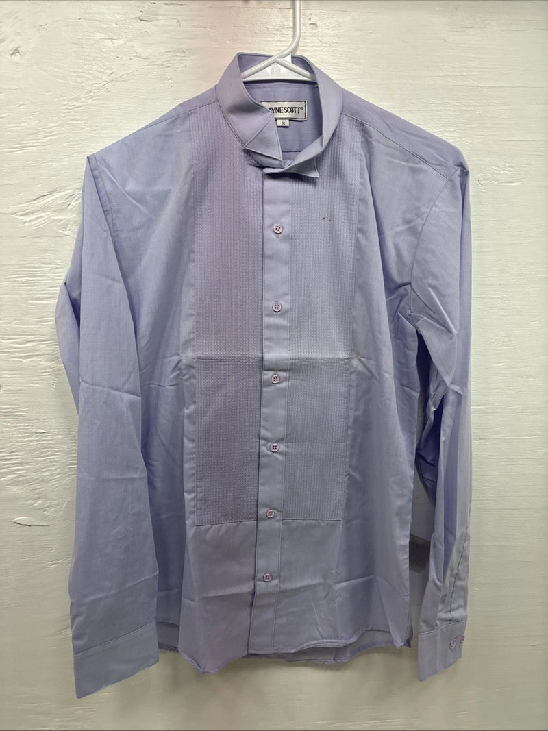New Wayne Scott Purple Long Sleeve Button Up English Shirt Small X-94