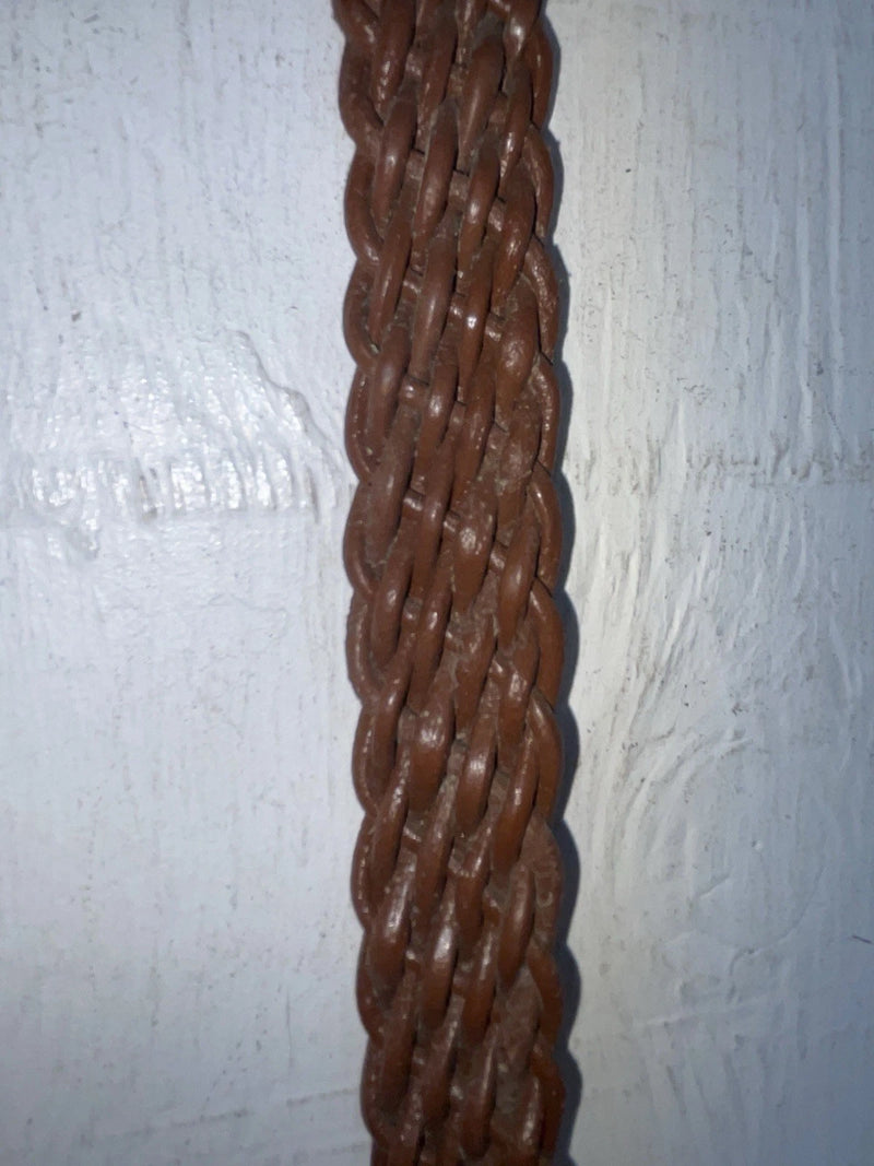 New Brown Genuine Leather Braided 28” Belt #02/4710 NN-17
