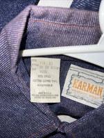 New Men’s Karman Western Wear Denim Pearl Snap Shirt. 14.5 x 32 Small A-169