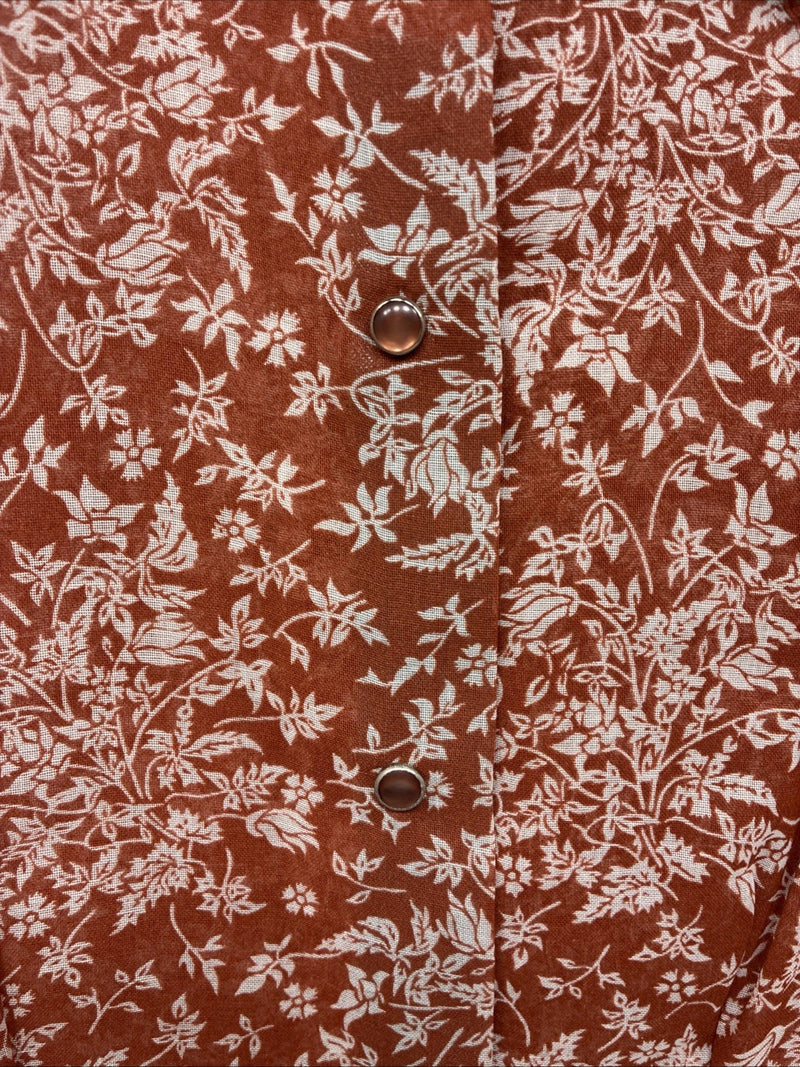 New Women’s Panhandle Slim Orange Long Sleeve Pearl Snap size 32 MM-2