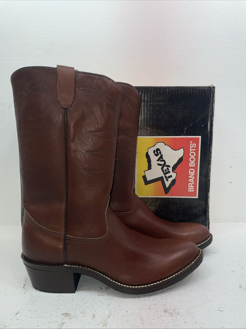 New Men’s Brown Texas Brand Cowboy Boots. 8021 11 D. 8-90