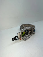 New Zebra Print Genuine Leather Nocona Bling M Belt #N1330999 Z-63