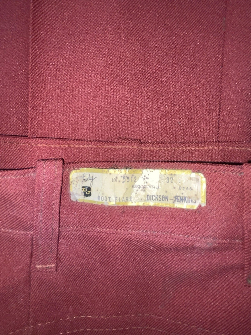 New Vintage Red Dickson Jenkins Polyester Pants #5512 XX-105