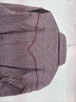 New Men’s Champion Western Red Plaid Long Sleeve Pearl Snap 16.5 Large X-68