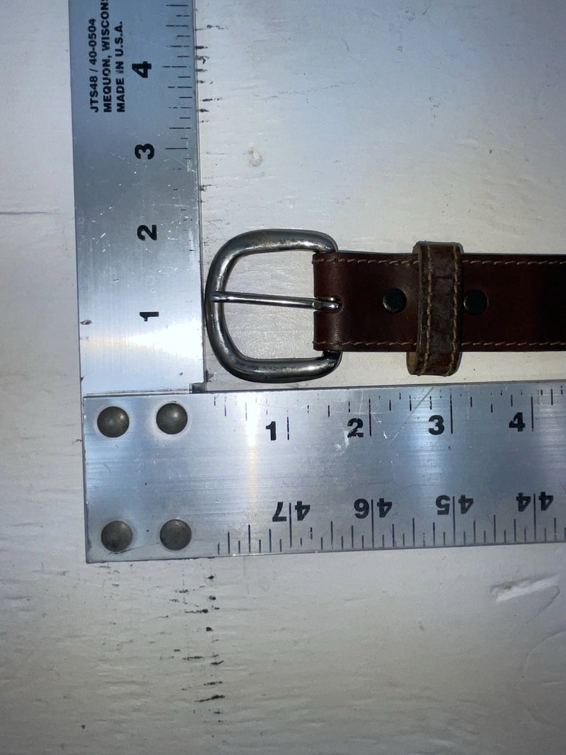 New Brown Genuine Leather Wrangler Weaved And Pendent 24” Belt #5503/28 NN-49