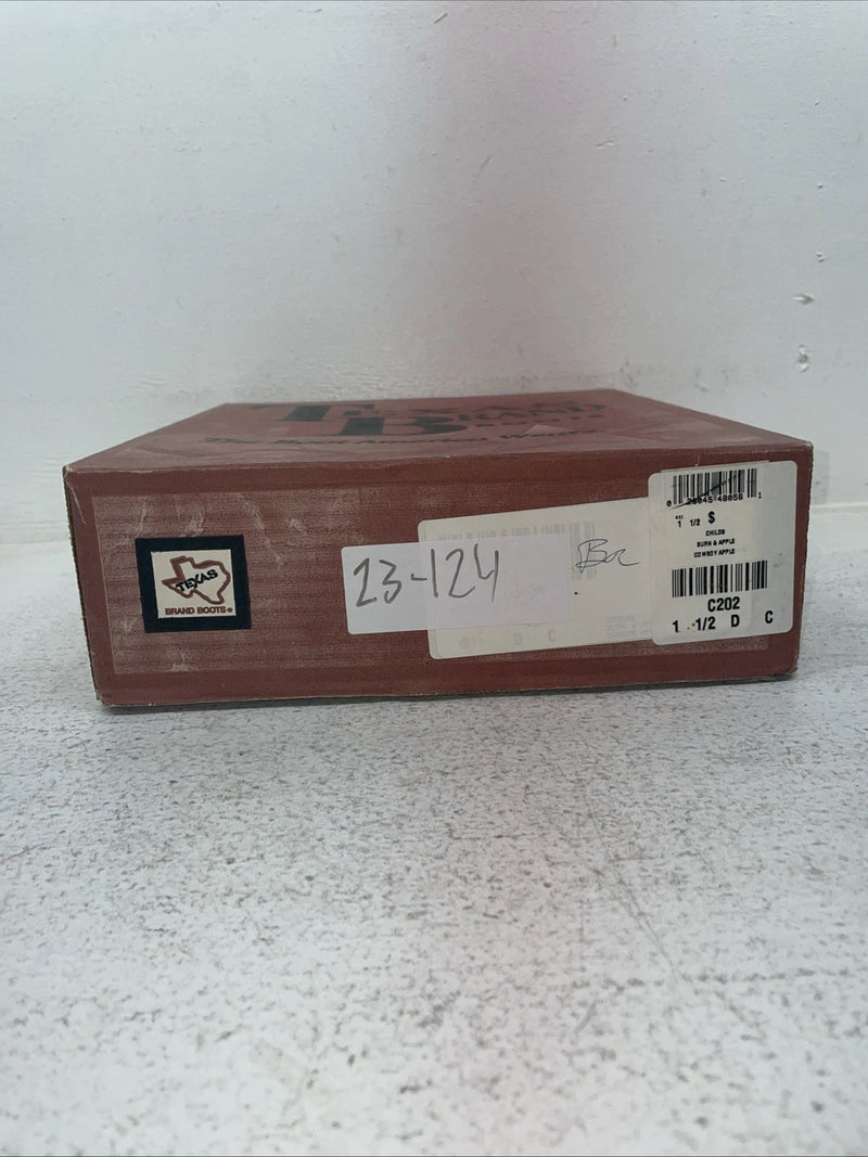 New Kids Cherry Black Texas Brand Cowboy Boots. C 202 1.5 1 1/2 D. 23-124
