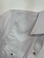 New Women’s Mesquite White Long Sleeve Pearl Snap Size 32 MM-12