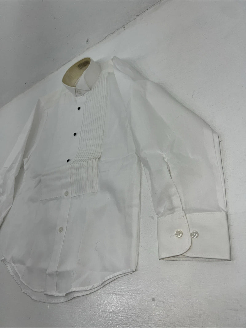 New Children’s White Classic Long Sleeve English Riding Shirt. Small G-51