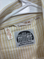 New Men’s Miller Yellow Stripe Long Sleeve Pearl Snap 16 X 35 Large V-115