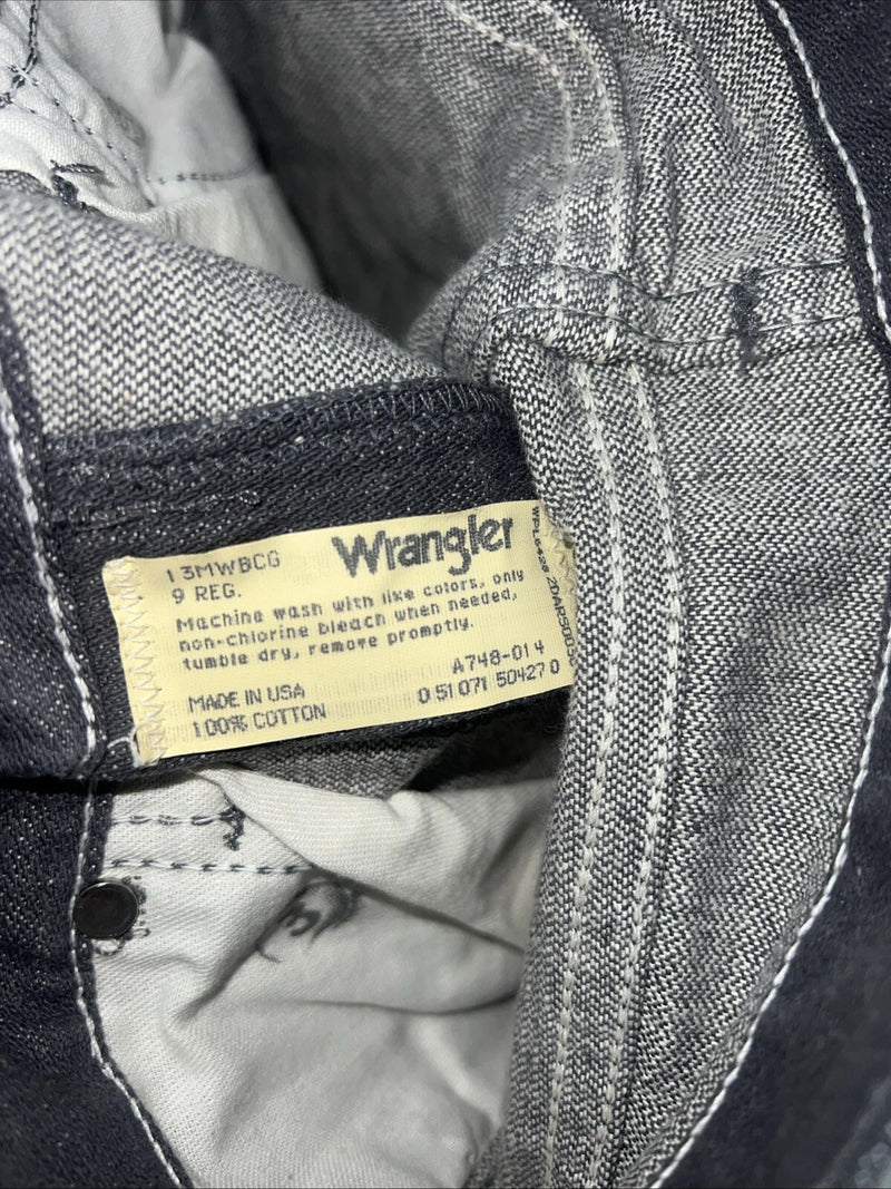 New Boys Grey Wrangler Pro Rodeo Cowboy Cut Regular  Denim Jeans. 9/24 1/2 C-19