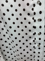 New Women’s Dickson Jenkins Polkadot Long Sleeve Pearl Snap Size 32 MM-3