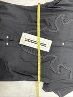 New Women’s Panhandle Slim Black Short Sleeve Pearl Snap Medium TT-23