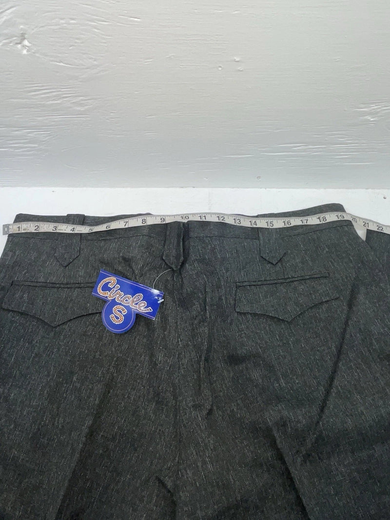 New Vintage Black Circle S Polyester Pants #CP4776 OO-14