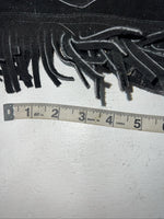 New Black ABetta Show Chaps With Fringe Adjustable Waist XL 46” L-33