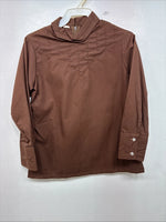 New Kids Brown Long Sleeve Half Zip Show Shirt Size 12 TT-125
