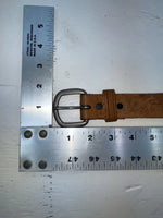 New Brown Genuine Leather Chambers Tooled 28” Belt #WY544 JJ-105