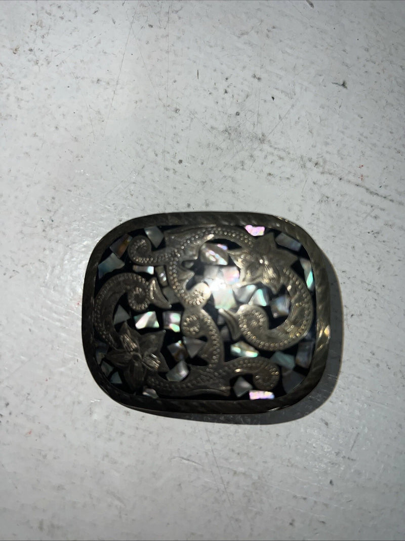 New Girls Copper Turquoise Flower Belt Buckle. F-4