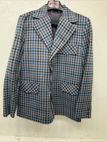 New Men’s Pioneer Wear Blue Plaid Suit Jacket 40 #574 LL-605