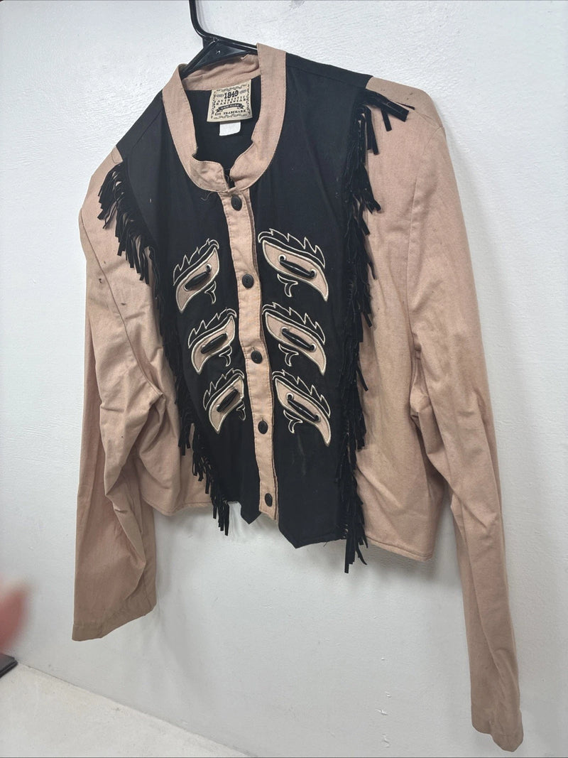 New Women’s 1849 RanchWear Western Fringe Long Sleev Button Up XL TT-38