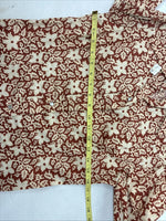 New Women’s Tem Tex Floral Design Long Sleeve Pearl Snap Size 32 MM-83