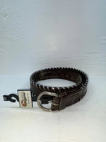 New Brown Genuine Leather Nocona Weaved M Belt #N3432144 JJ-23