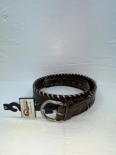 New Brown Genuine Leather Nocona Weaved M Belt #N3432144 JJ-23