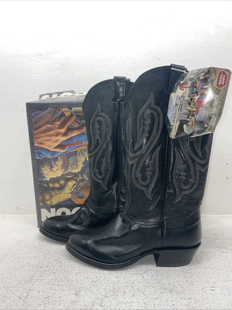 New Men’s Black Nocona Cowboy Boots. 8001 7.5 7 1/2 E E E. 3-152