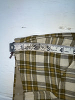 New Vintage Brown Plaid Ranch Polyester Pants SS-92