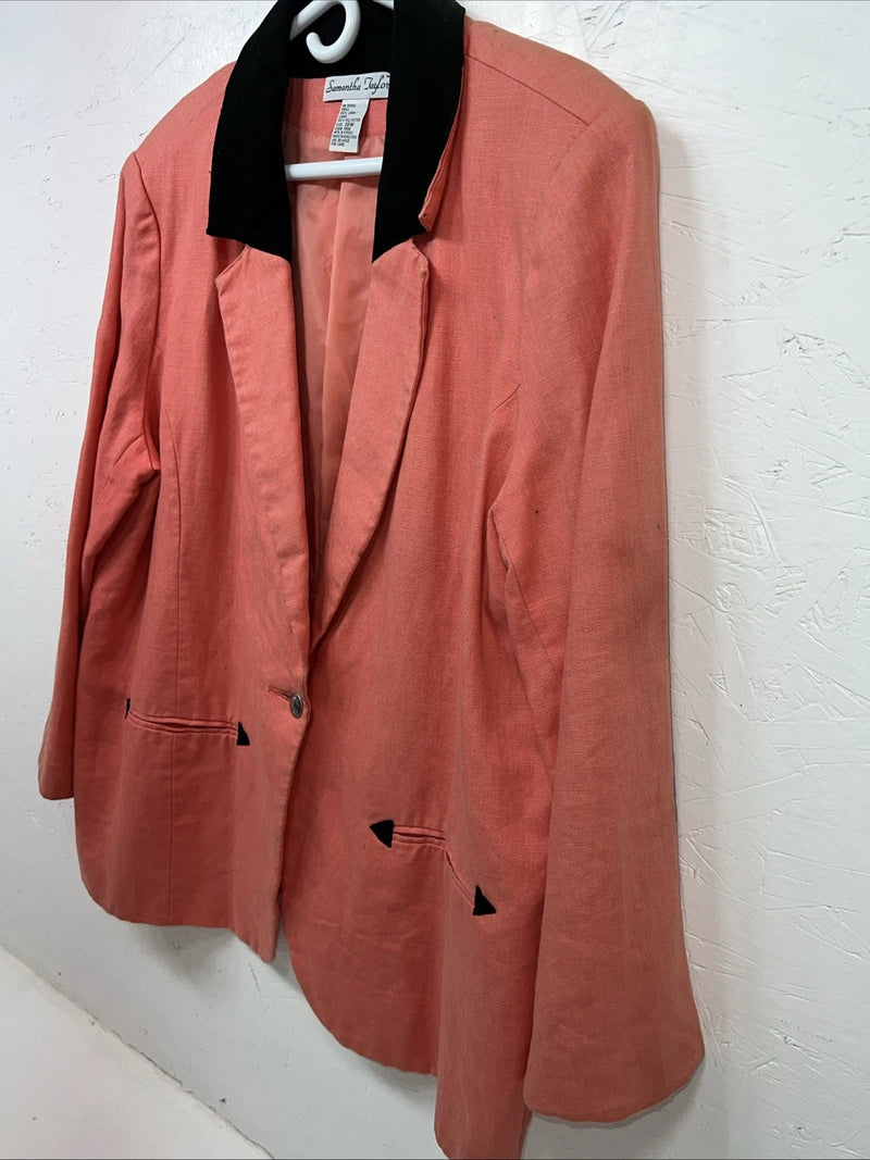 New Women’s Samantha Taylor Pink Blazer 18W #5699 UU-25