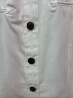New Women’s Denũm Jeans White Short Sleeve Pearl Snap Shirt Small MM-72
