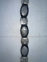 New Blacks Genuine Leather Silver Pendent XXL BELT #398402 NN-109