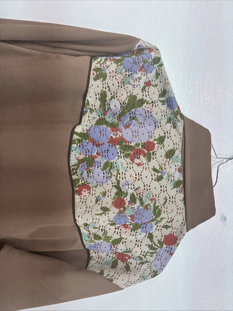 New Women’s Tem Tex Brown Design Long Sleeve Pearl Snap Size 33 MM-103