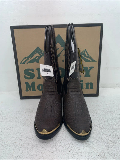 New Men’s Brown Smoky Mountain Cowboy Boots. 1073 Y 5. 2-76