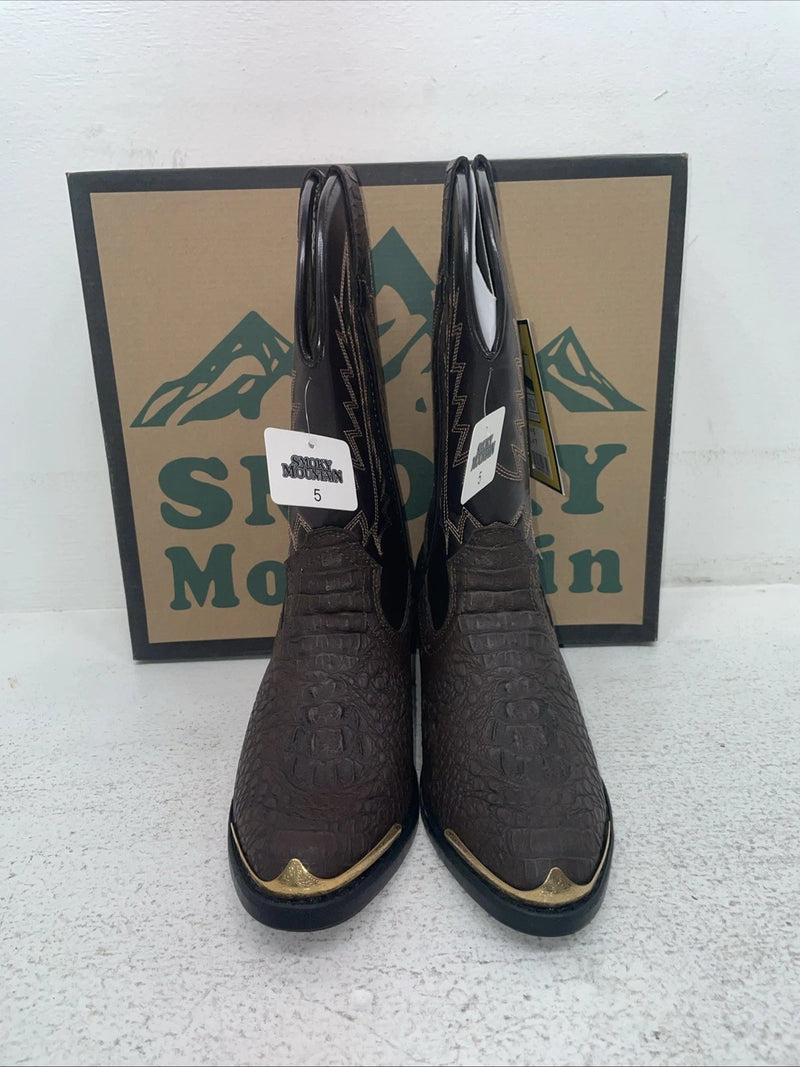 New Men’s Brown Smoky Mountain Cowboy Boots. 1073 Y 5. 2-76