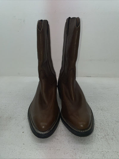 New Men’s Brown Justin Cowboy Boots. 3826 8.5 8 1/2 D. 3-93