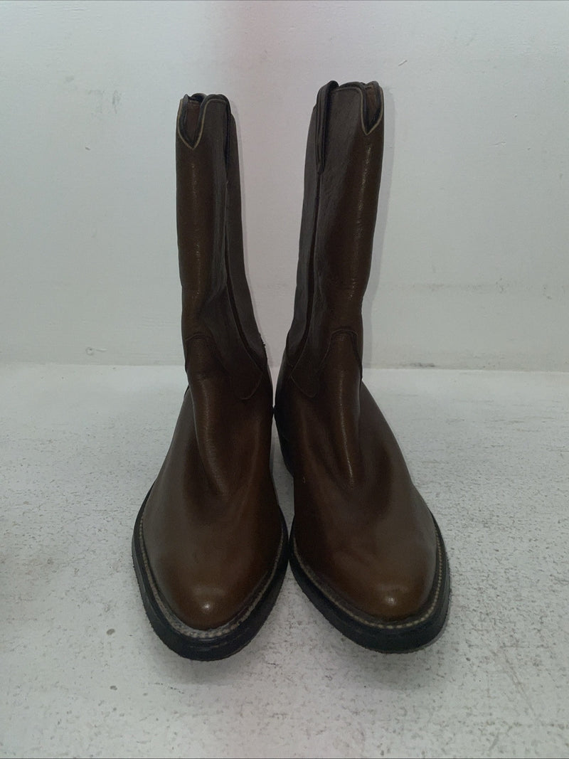 New Men’s Brown Justin Cowboy Boots. 3826 8.5 8 1/2 D. 3-93