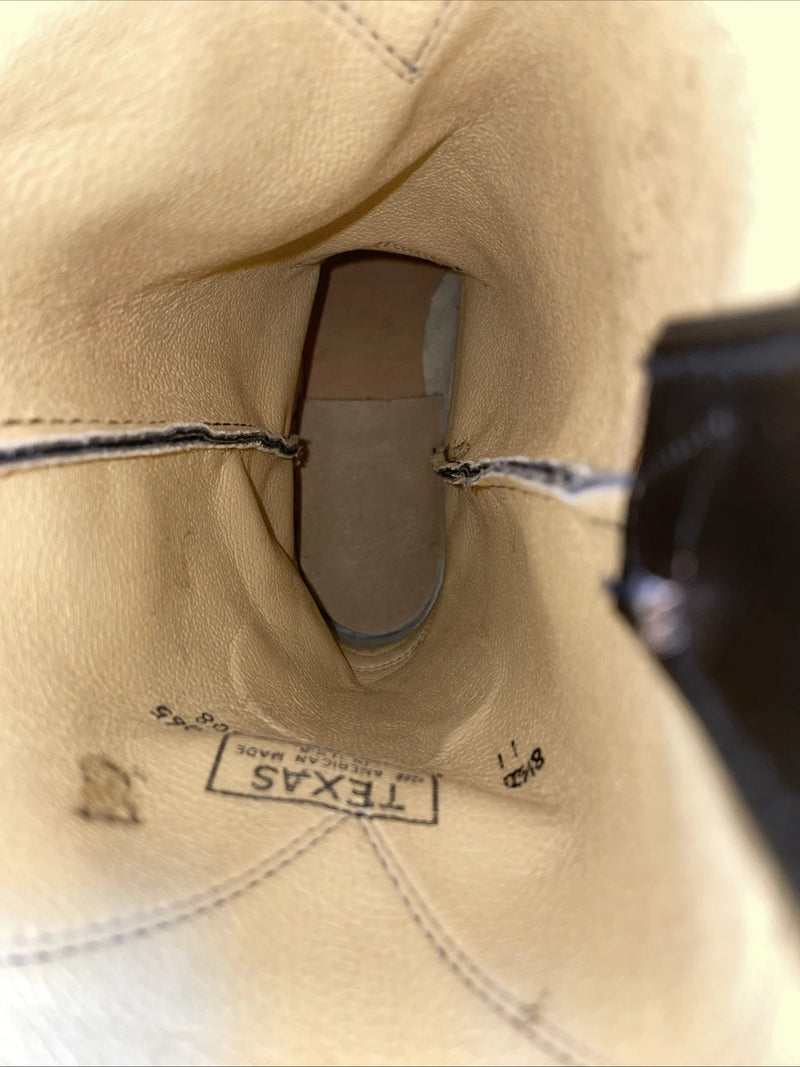 New Men’s Black Texas Brand Cowboy Boots. 8840 8.5 8 1/2 D. 3-29