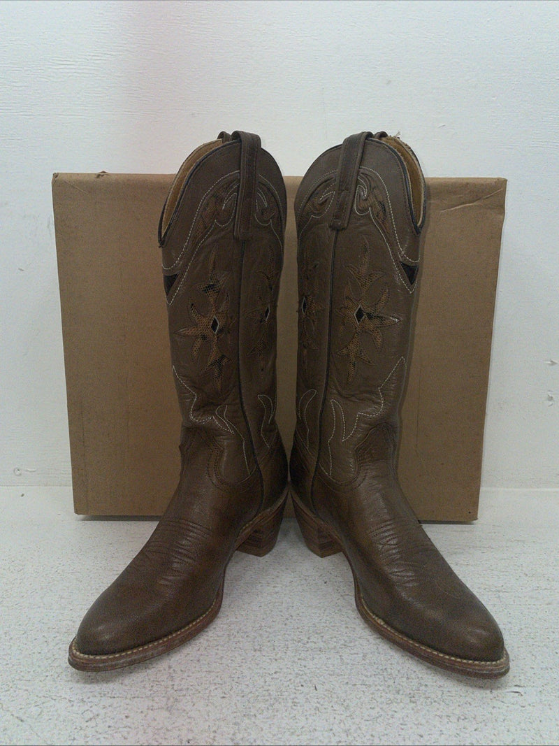 New Women’s Brown Miss Capezio Cowboy Boots. L 801 7.5 7 1/2 M. 2-112