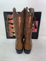 New Men’s Brown Texas Brand Cowboy Boots. 1081 7.5 7 1/2 D. 1-82