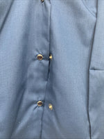 New Women’s Panhandle Slim Blue Long Sleeve Pearl Snap Size 35 KK-98