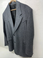 New Men’s Pioneer Wear Blue Plaid Suit Jacket 48L #12504 AA-600