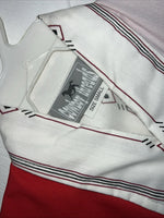New Men’s Cowboy Threads Red And White Short Sleeve Button Up Small B-43