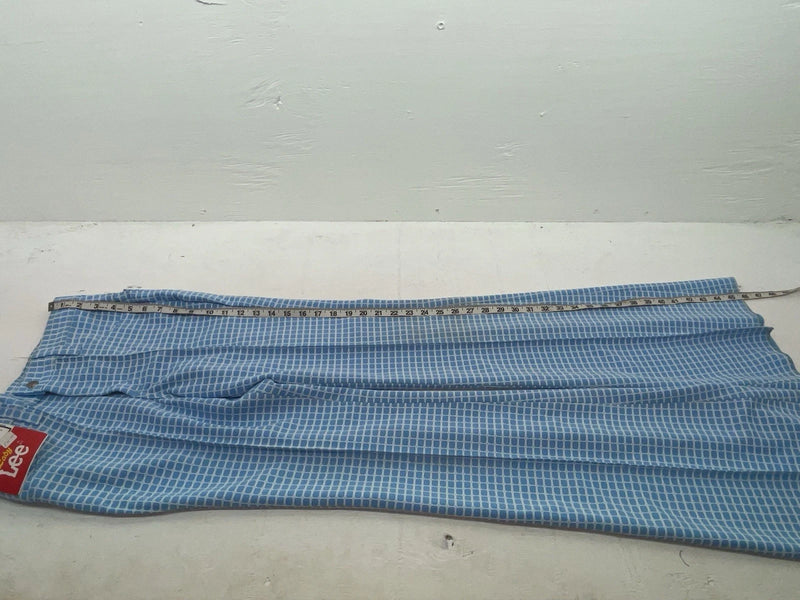 New Vintage Blue Checkered Lee Polyester Pants #2652644 VV-91