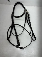 New Silver Fox Brown Draft Snaffle Bridle #20-8555-7 BB-14