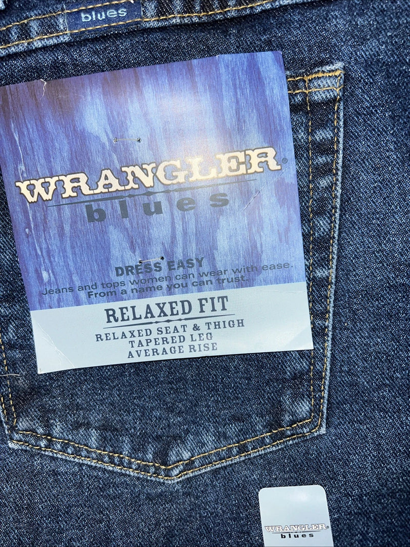 New Men’s Wrangler Blues Relaxed Fit Dress Easy Denim Jeans. 24x32 I-22