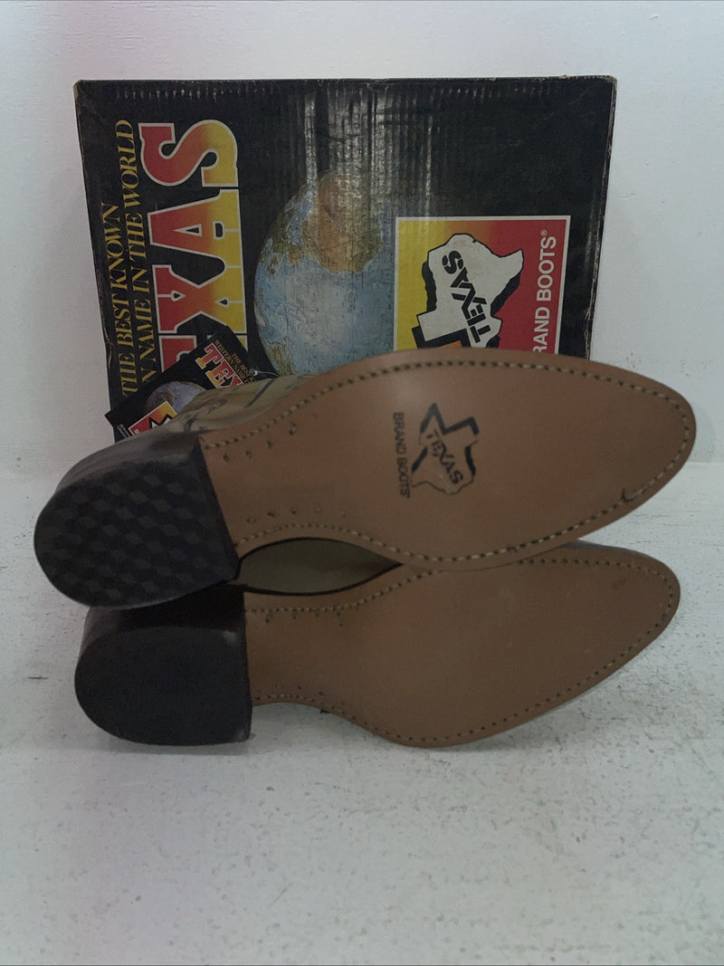New Men’s Brown Texas Brand Cowboy Boots. 7808 9 D. 3-84